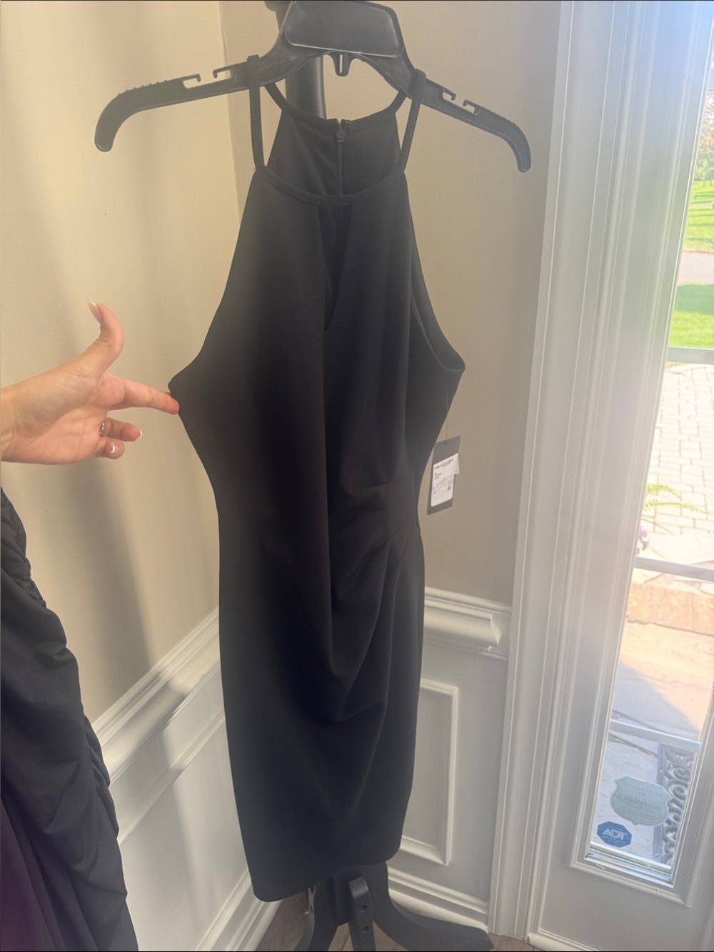 Guess size 6 NWT Black Halter Sheath Dress